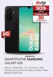 Oferta de Samsung - Smartphone Galaxy A26 por 309€ en Tien 21