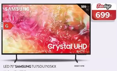 Oferta de Samsung - Led 75'' TU75DU7105KX  por 699€ en Tien 21