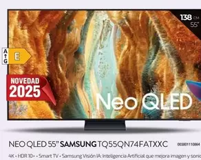 Oferta de Samsung - Neo Qled 55" TQ55QN74FATXXC  por 999€ en Tien 21