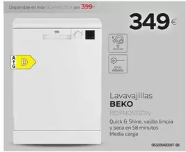 Oferta de Beko - Lavavajillas por 349€ en Tien 21