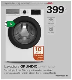 Oferta de Grundig - Lavadora GWSP48213W  por 399€ en Tien 21