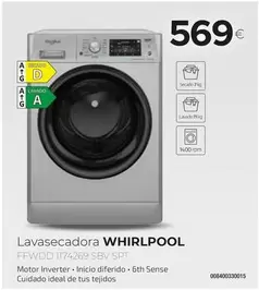 Oferta de Whirlpool - Lavasecadora FFWDD 1174269 SBV SPT por 569€ en Tien 21