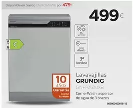 Oferta de Grundig - Lavavajillas GNFP3630XB  por 499€ en Tien 21