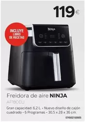 Oferta de Ninja - Freidora De Aire por 119€ en Tien 21