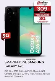 Oferta de Samsung - Smartphone Galaxy A26 por 309€ en Tien 21