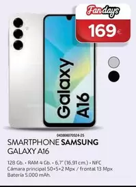 Oferta de Samsung - Smartphone Galaxy A16 por 169€ en Tien 21