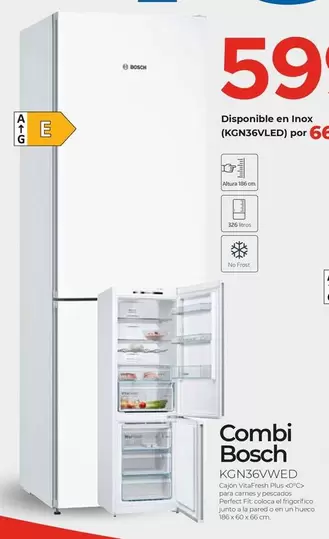 Oferta de Bosch - Combi Kgn36vwea por 599€ en Tien 21