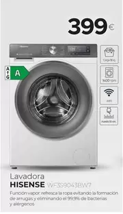 Oferta de Hisense - Lavadora Wf359043bv7 por 399€ en Tien 21