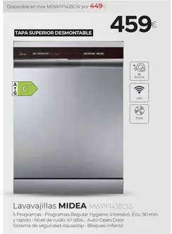 Oferta de Midea - Lavavajillas Mwpf1433css por 459€ en Tien 21