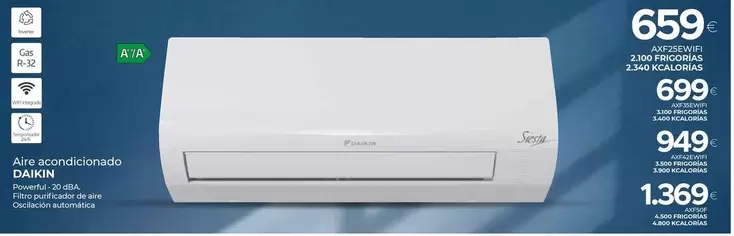 Oferta de Daikin - Akro Asciuganciadora por 659€ en Tien 21