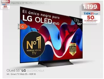 Oferta de LG - Oled 55"  por 1199€ en Tien 21