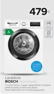 Oferta de Bosch - Lavadora WUU24T64ES por 479€ en Tien 21