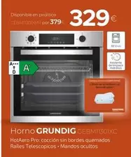 Oferta de Grundig - Horno Gebm11301xc por 329€ en Tien 21