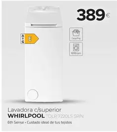 Oferta de Whirlpool - Lavadora C/superior por 389€ en Tien 21