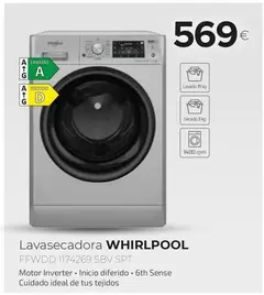 Oferta de Whirlpool - Lavasecadora Ffwdd 1174269 Sbv Spt por 569€ en Tien 21
