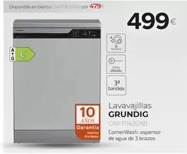 Oferta de Grundig - Lavavajillas por 499€ en Tien 21