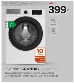 Oferta de Grundig - Lavadora GWSP48213W por 399€ en Tien 21