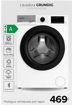 Oferta de Grundig - Lavadora Cw7p510410w por 469€ en Tien 21