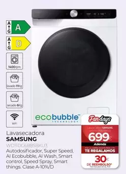 Oferta de Samsung - Lavasecadora por 699€ en Tien 21