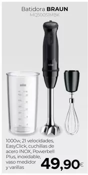 Oferta de Braun - Batidora por 49,9€ en Tien 21