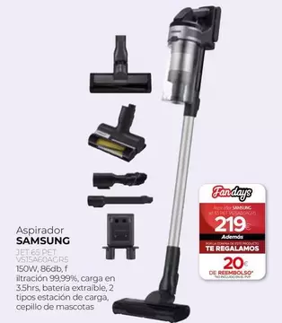 Oferta de Samsung - Aspirador por 219€ en Tien 21