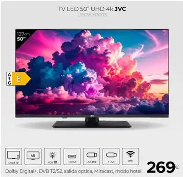 Oferta de JVC - Tv Led 50" UHD 4K por 269€ en Tien 21