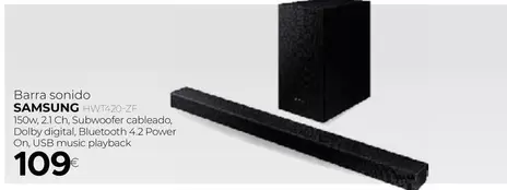 Oferta de Samsung - Barra Sonido por 109€ en Tien 21
