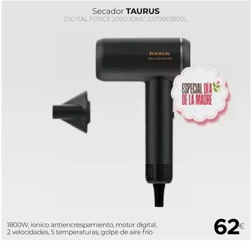 Oferta de Taurus - Secador por 62€ en Tien 21