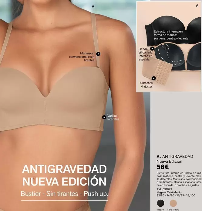 Oferta de Up - Estructura Interna En Forma De Manos: Sostie, Centra Y Levanta por 56€ en Leonisa