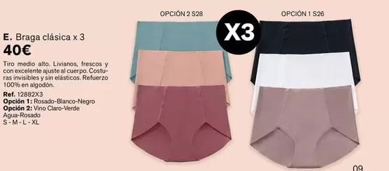 Oferta de Braga Clásica por 40€ en Leonisa