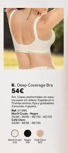 Oferta de Deep Coverage Bra por 54€ en Leonisa