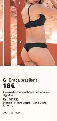 Oferta de Braga Brasileña por 16€ en Leonisa