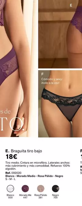 Oferta de Blanco - Braguita Tiro Bajo por 18€ en Leonisa