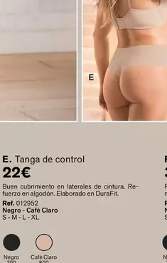 Oferta de Tanga De Control por 22€ en Leonisa