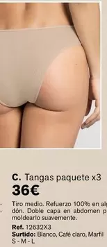 Oferta de Tangas Paquete X3 por 36€ en Leonisa
