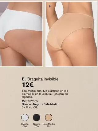Oferta de Braguita Invisible por 12€ en Leonisa