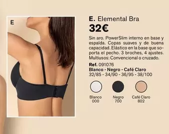 Oferta de Elemental Bra por 32€ en Leonisa