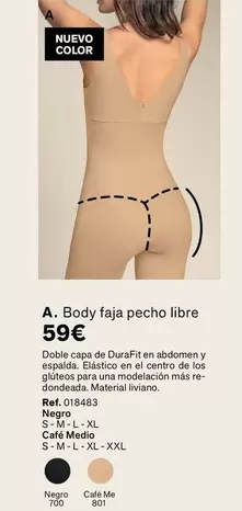 Oferta de Body Faja Pecho Libre por 59€ en Leonisa