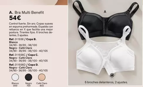Oferta de Bra - 6 Broches Delanteros, 2 Ajustes en Leonisa