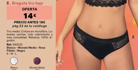 Oferta de Braguita Tiro Bajo por 14€ en Leonisa