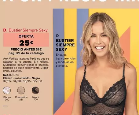 Oferta de D Bustier Siempre Sexy en Leonisa