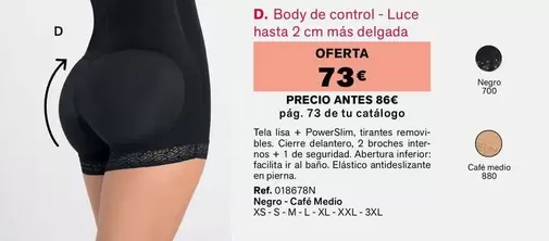 Oferta de Control - Body De  Luce Hasta 2 Cm Mas Delganda por 733€ en Leonisa