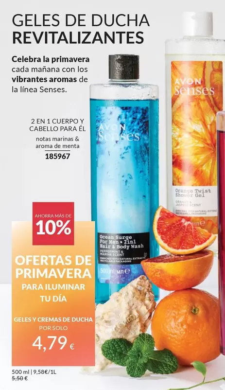 Oferta de Geles De Ducha Revitalizantes por 4,79€ en AVON