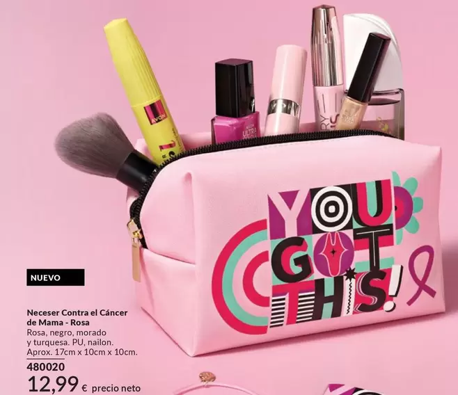 Oferta de Neceser Contra El Cancer De Mama - Rosa por 12,99€ en AVON