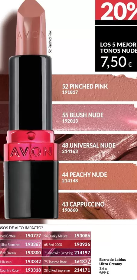 Oferta de Avon - Barra De Labios Ultra Creamy por 7,5€ en AVON