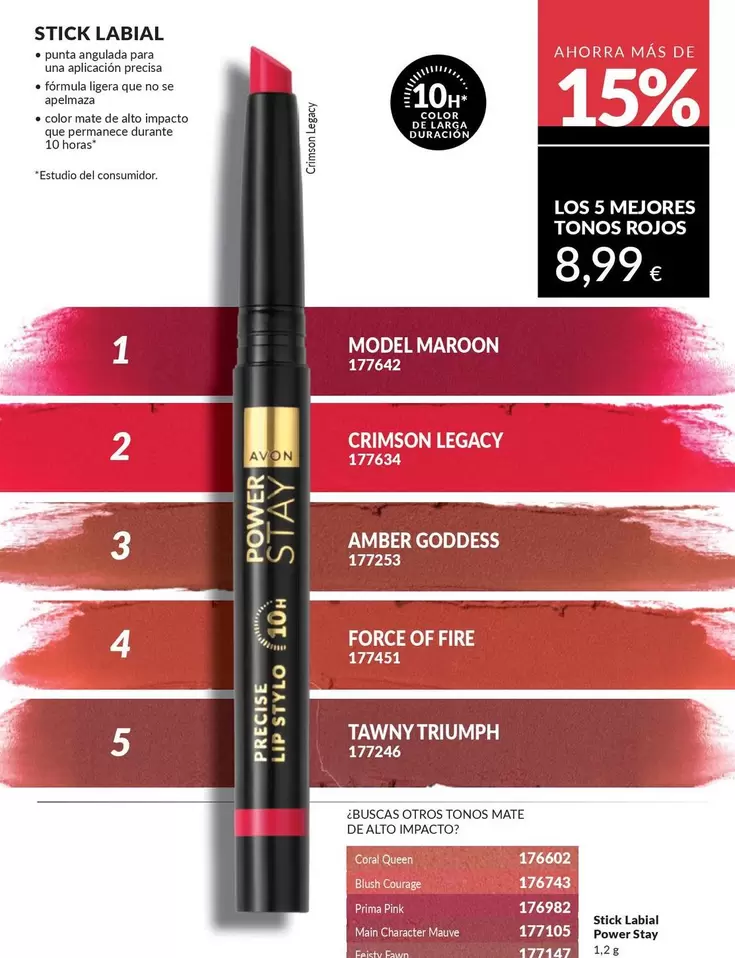 Oferta de Impacto - Stick Labial por 8,99€ en AVON