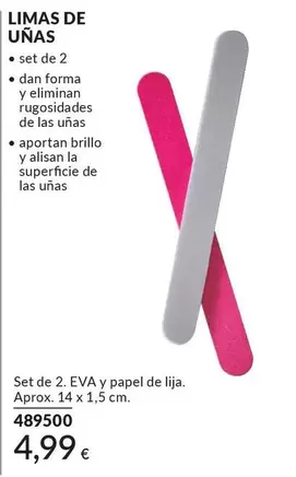 Oferta de Eva - Limas De Uñas por 4,99€ en AVON