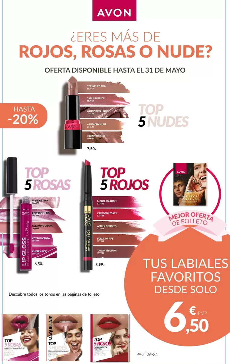Oferta de Avon - Descubre Todos Los Tonnos En Las Pâtesinas De Folleto por 6,5€ en AVON