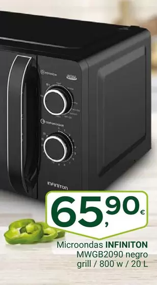 Oferta de Infiniton - Microondas Mwgb2090 Negro Grill por 65,9€ en Supermercados Dani