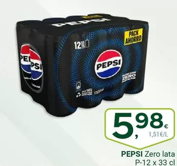 Oferta de Pepsi - Zero por 5,98€ en Supermercados Dani